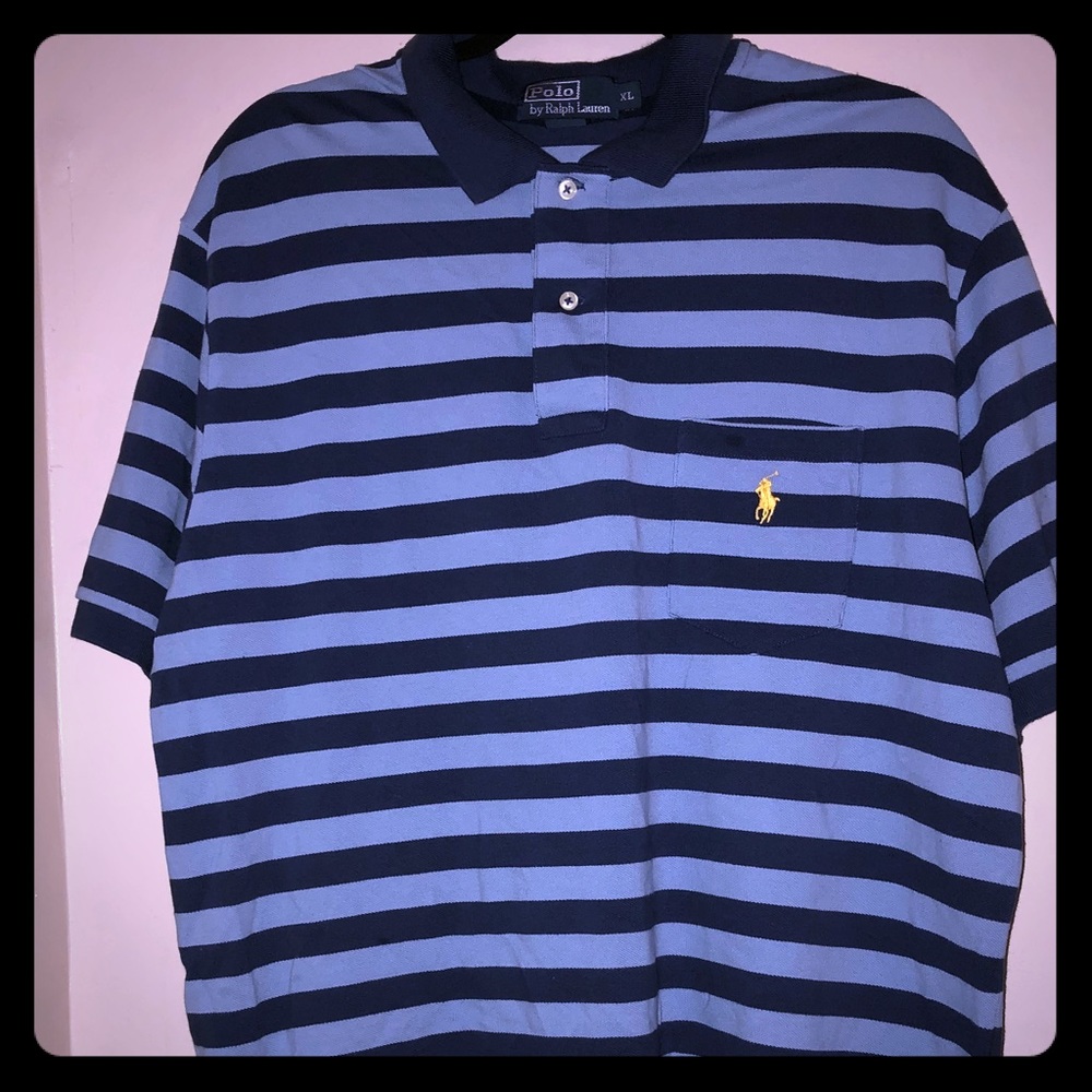 Men’s Striped Polo Ralph Lauren Collared Shirt